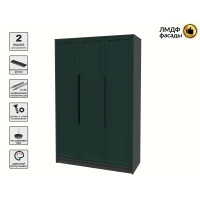 Шкаф распашной Тренд КТ-Ш3 (Антрацит ЛДСП/ Изумруд ЛМДФ) Ш1360 В2128 Г547